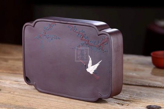 《紫砂壺承/干泡盤》宜興紫砂壺手工紫泥 《紫砂壺承/干泡盤》宜興紫砂壺手工紫泥